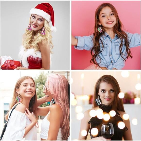 Vintage Cassette Tape Earrings 80s 90s Retro Drop Dangle Earrings Music Party - Picture 4 of 8